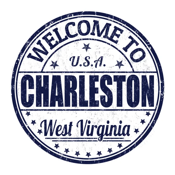 Selamat datang di cap Charleston - Stok Vektor