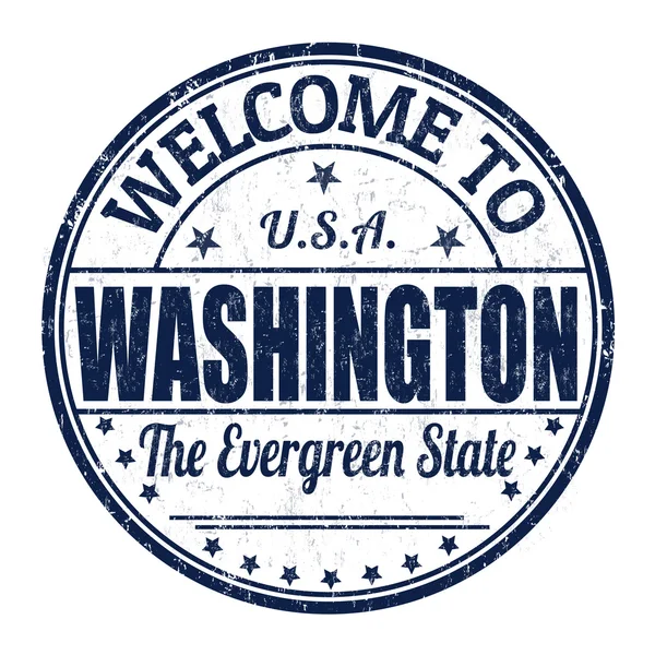 Bem-vindo ao selo de Washington — Vetor de Stock