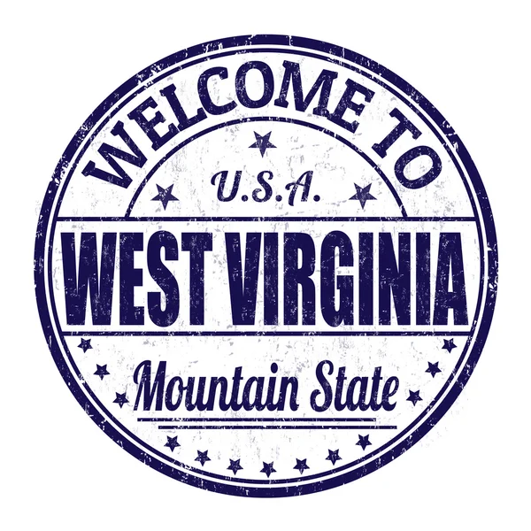 Welcome to West Virginia stamp — Stock Vector