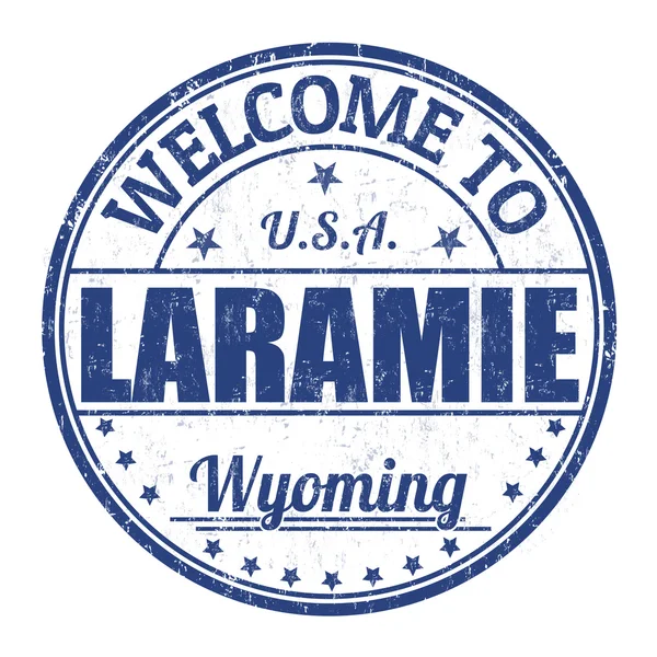 Witamy w Laramie stempel — Wektor stockowy