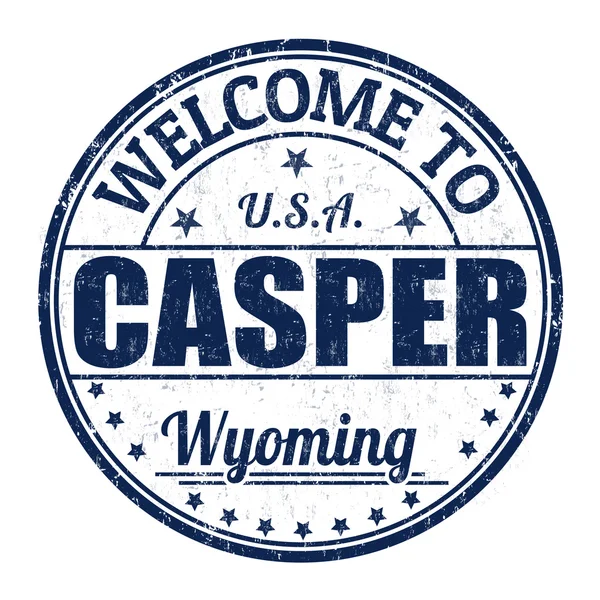 欢迎来到小鬼 Casper 邮票 — 图库矢量图片