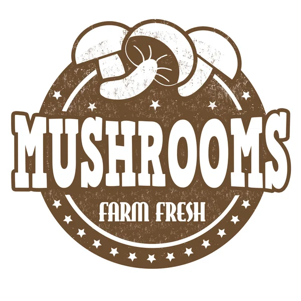 Carimbo de cogumelos — Vetor de Stock