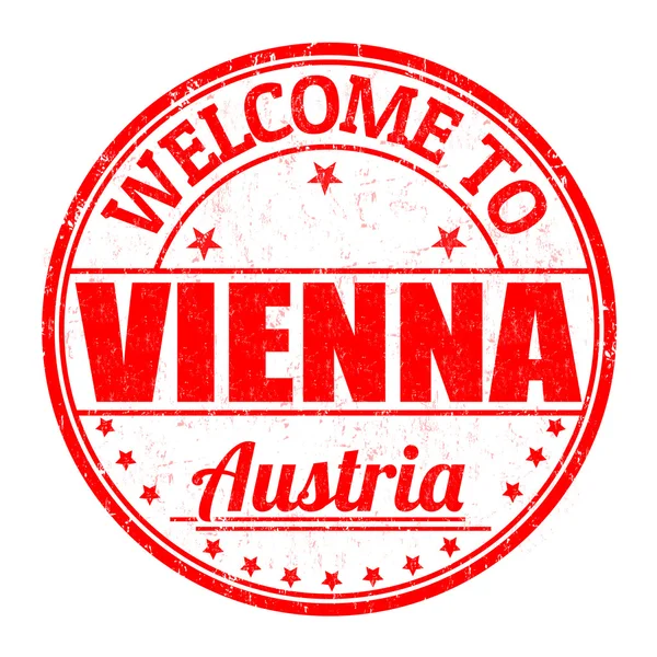 Добро пожаловать в Вену, Австрия — стоковый вектор