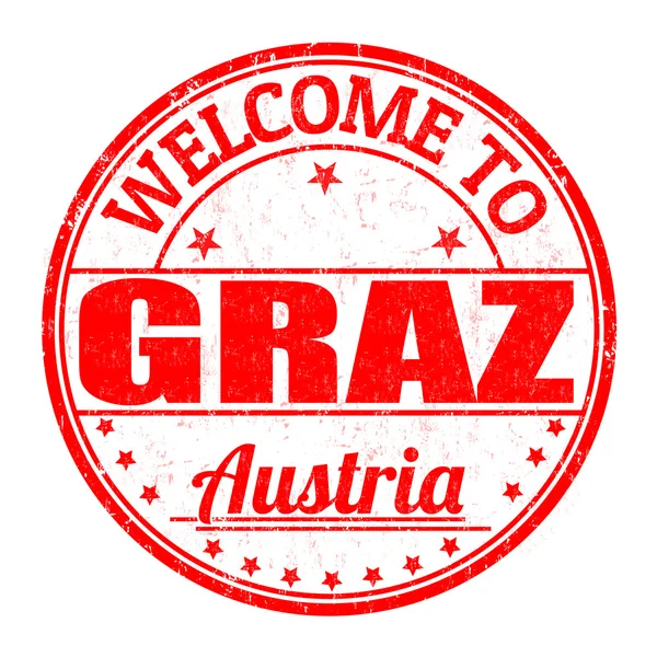 Witamy w Graz, Austria stempel — Wektor stockowy