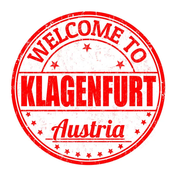 Bienvenidos al sello de Klagenfurt, Austria — Vector de stock