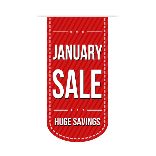 Januari försäljning banner design — Stock vektor
