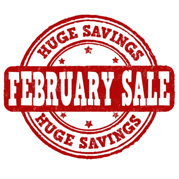 Carimbo de venda fevereiro — Vetor de Stock