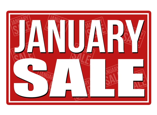 January sale sign — Stock Vector