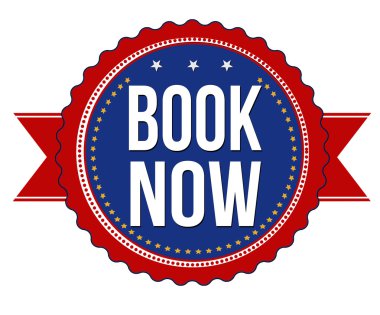 Kitap şimdi etiket, etiket veya damga