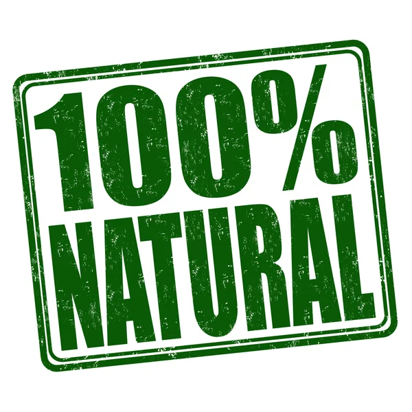 Carimbo 100% natural — Vetor de Stock
