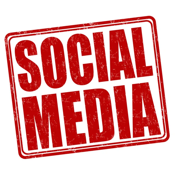 Sociale media stempel — Stockvector