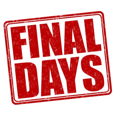 Final days stamp clipart