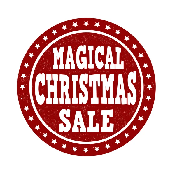 Timbre de vente de Noël magique — Image vectorielle