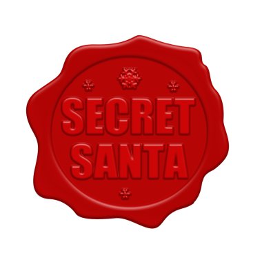 Gizli Noel Baba kırmızı mum mühür