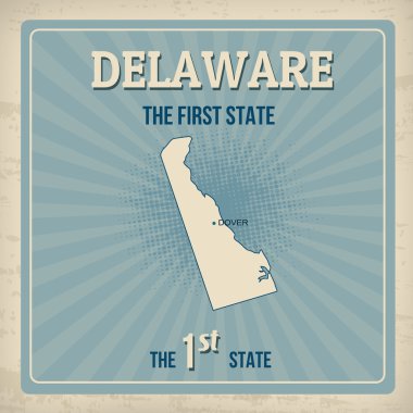 Delaware retro poster