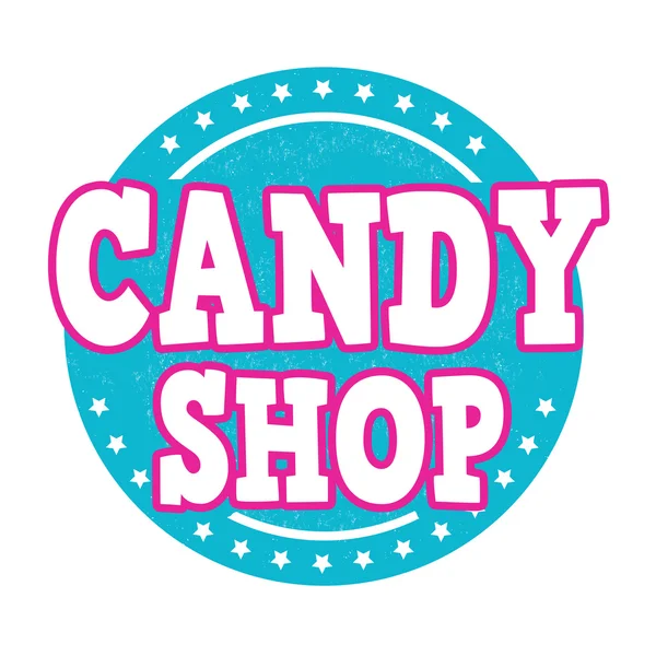 Timbre magasin de bonbons — Image vectorielle