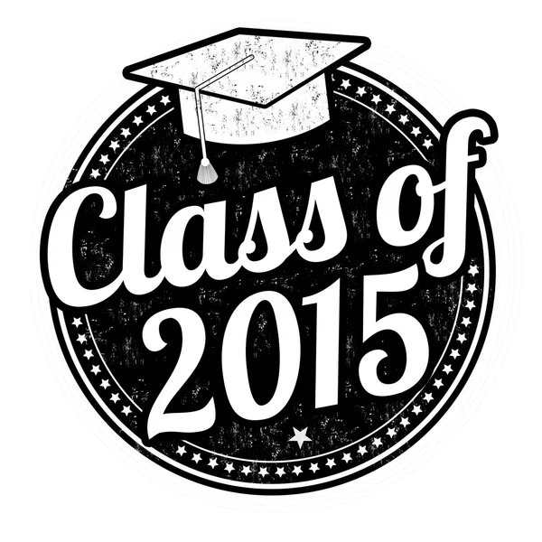 Class of 2015 stamp — 스톡 벡터