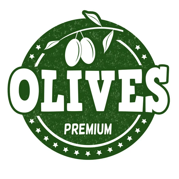 Timbre d'olives — Image vectorielle