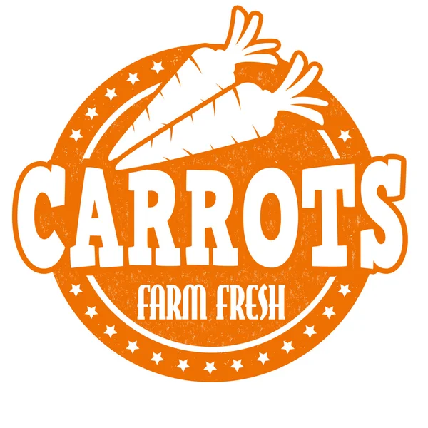 Sello de zanahorias — Vector de stock