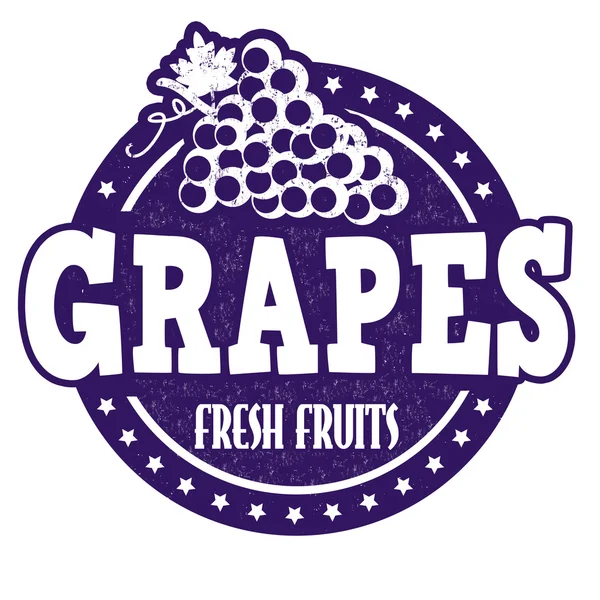 Grapes stamp — Stock Vector