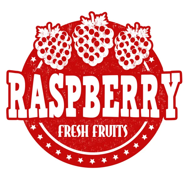 Raspberry stamp — Stock Vector