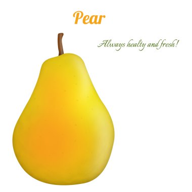 beyaz üzerine armut