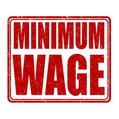 Minimum wage stamp clipart