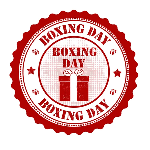 Boxing day stamp — Stock Vector