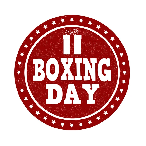 Boxing day stamp — Stock Vector