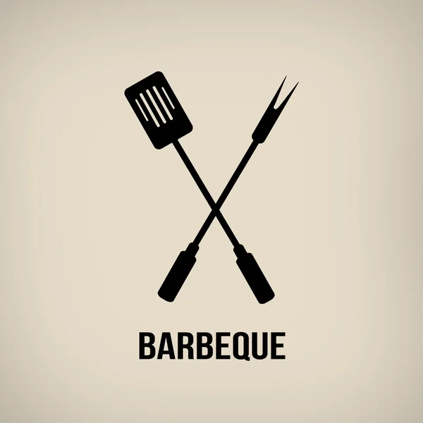 Cartel de herramientas de barbacoa — Vector de stock