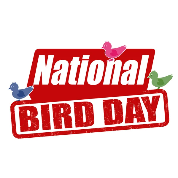 National bird day stamp — Stock Vector