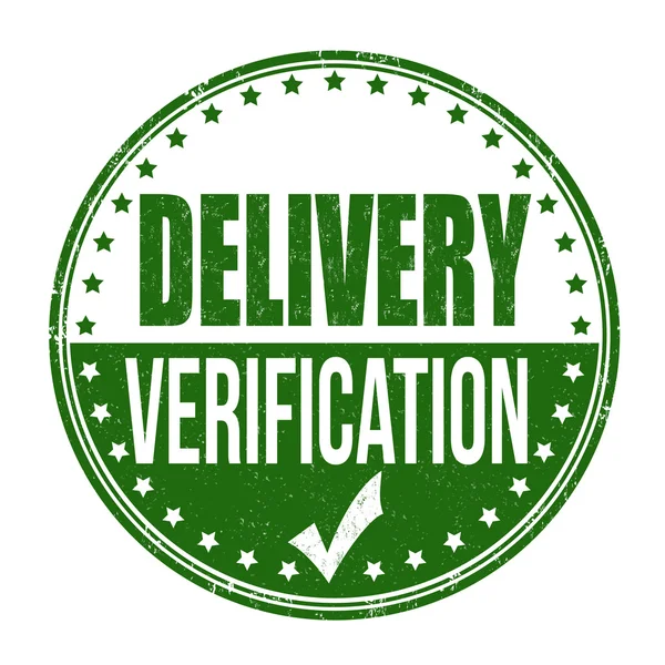 Delivery verification stamp — Stock Vector
