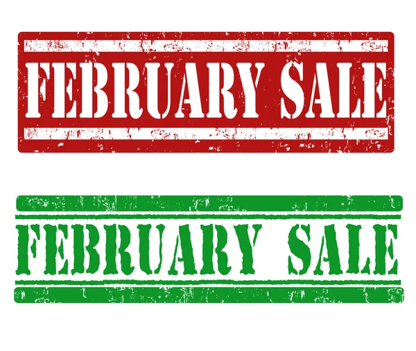 Selos de venda de fevereiro — Vetor de Stock