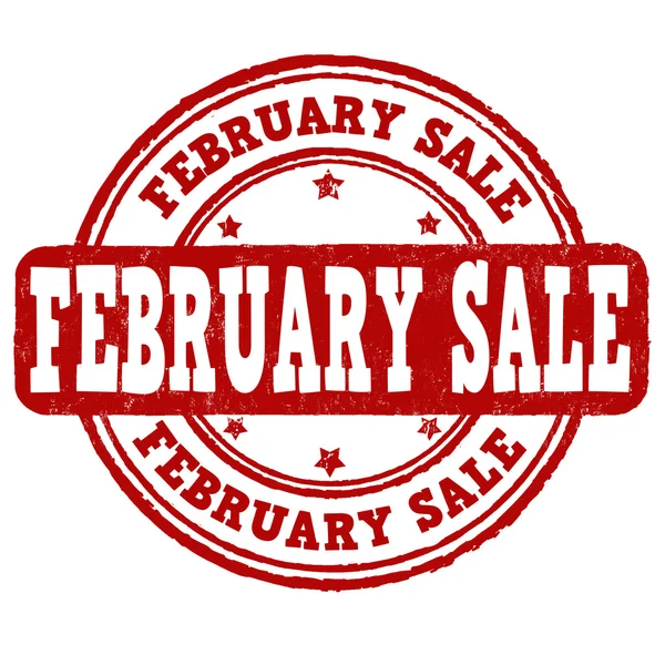 Carimbo de venda fevereiro — Vetor de Stock