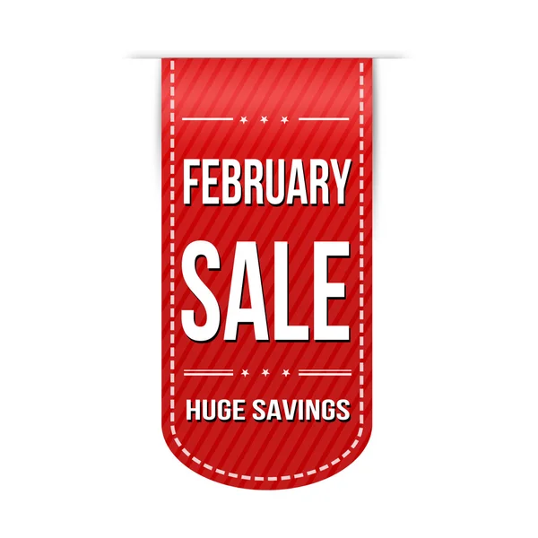 February sale banner design — Stock Vector