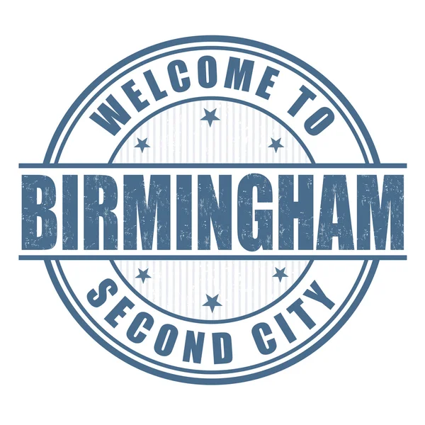 Welcome to Birmingham stamp — Stock Vector