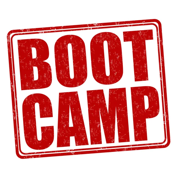 Boot camp damgası — Stok Vektör