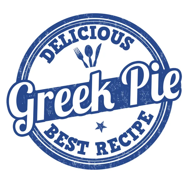 Greek pie stamp — Stock Vector