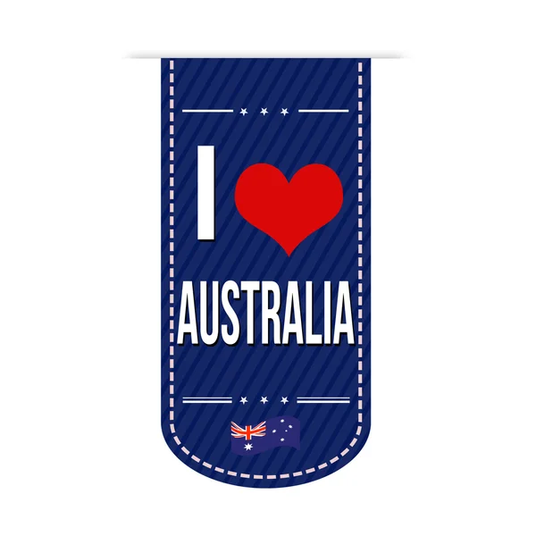 Jag älskar Australien banner design — Stock vektor