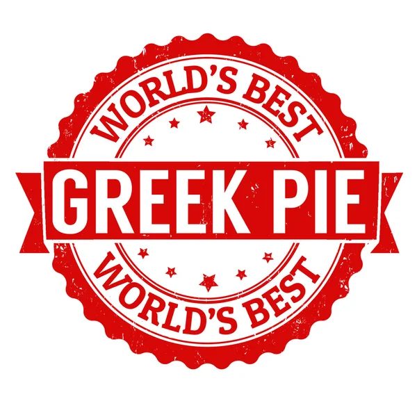 Carimbo de torta grego —  Vetores de Stock