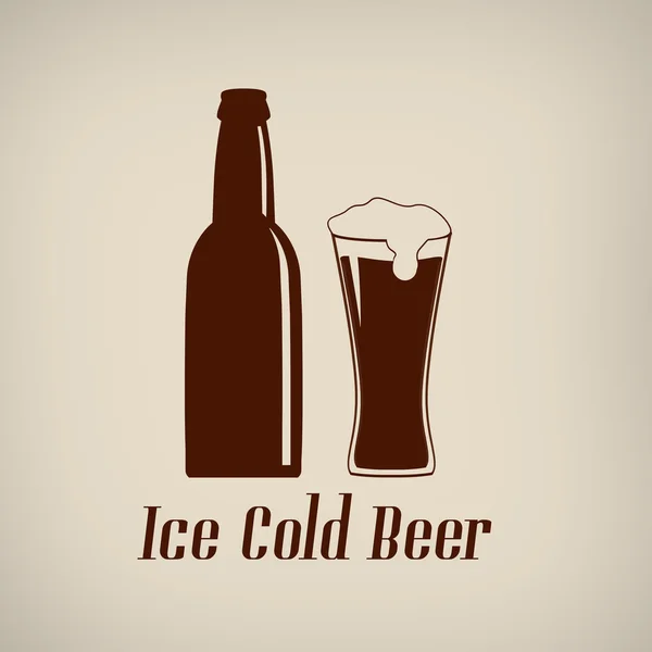 Ice cold beer poster — Stock Vector