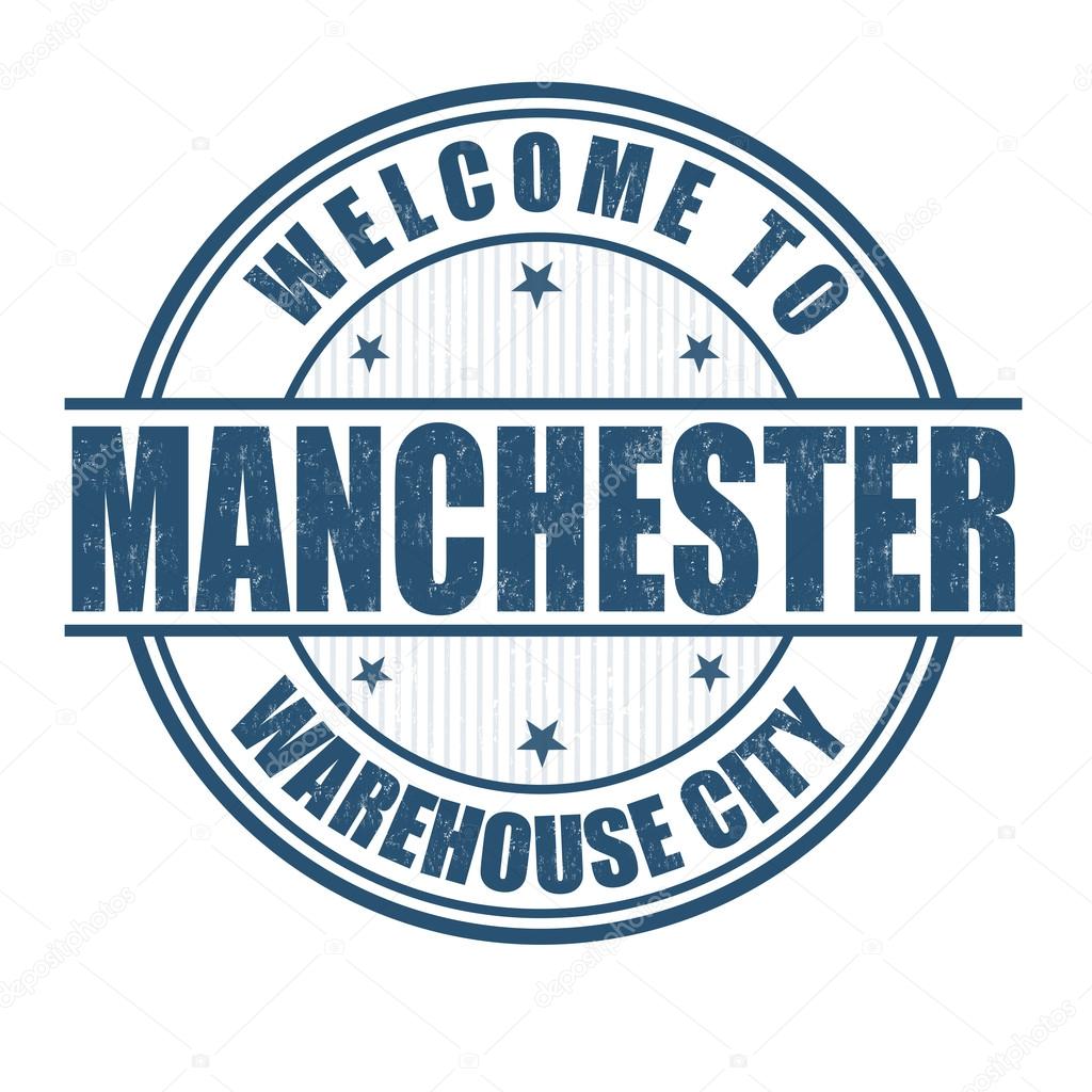 Welcome to Manchester stamp