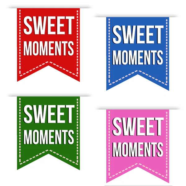 Sweet moments ribbons — Stock Vector