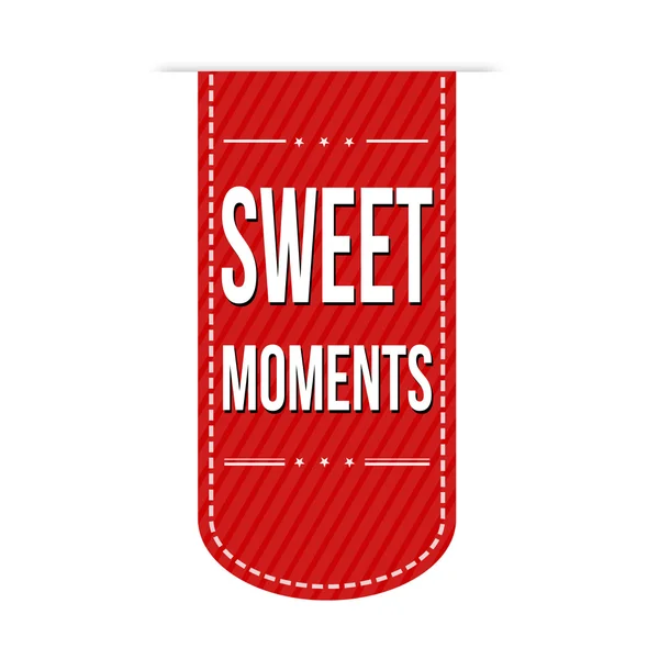 Dulces momentos banner diseño — Vector de stock