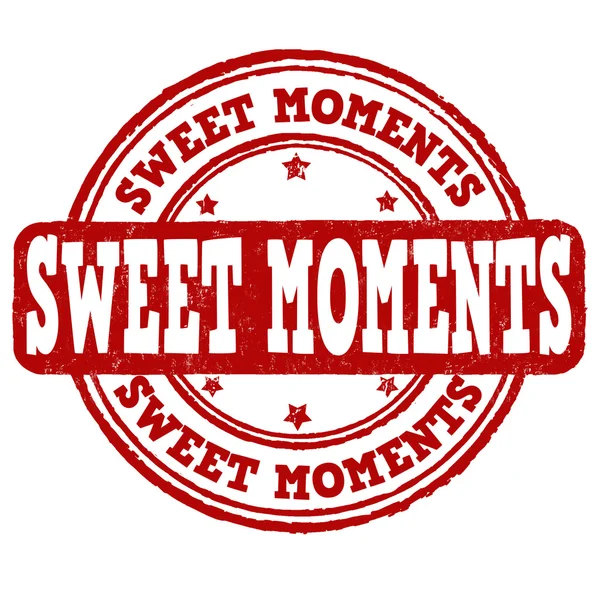Sweet moments stamp — Stock Vector