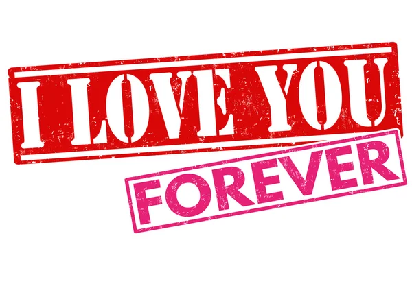 I love you forever stamp — Stock Vector