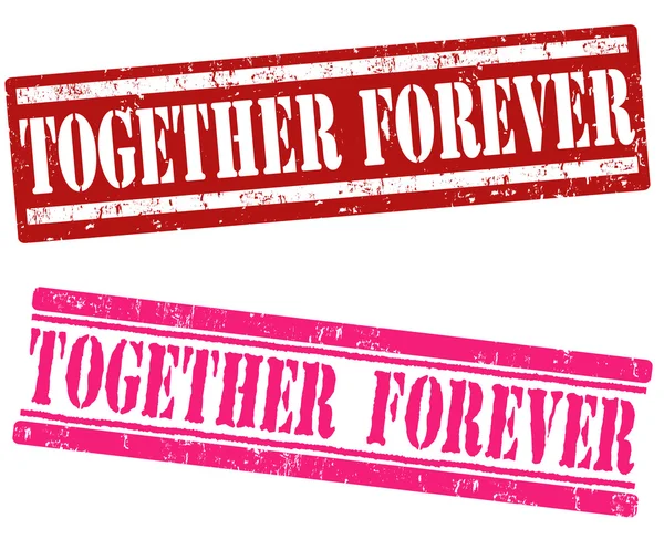 Together forever stamps — Stock Vector