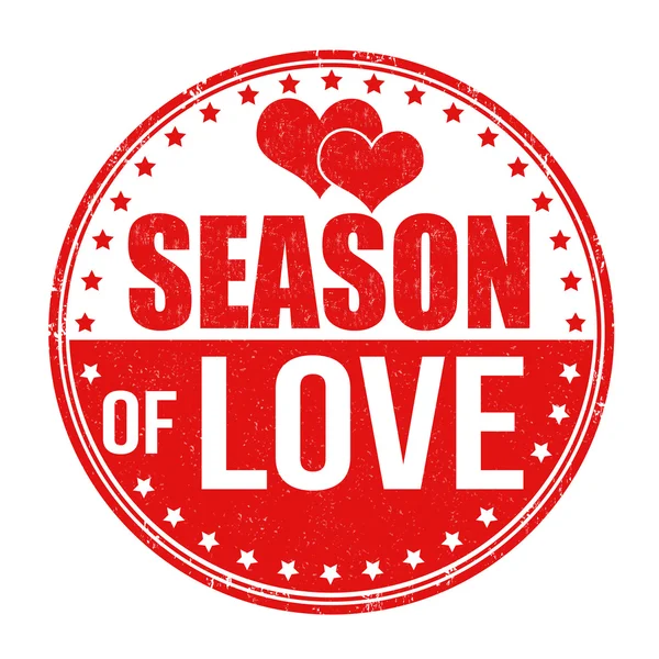 Sezon aşk damga — Stok Vektör