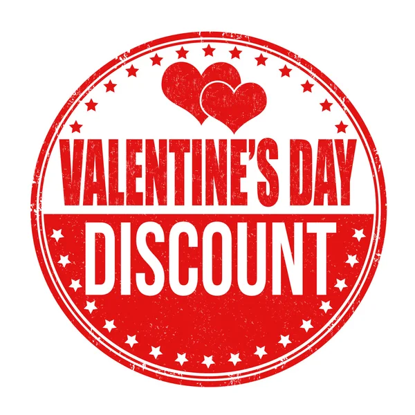 San Valentino timbro di sconto — Vettoriale Stock