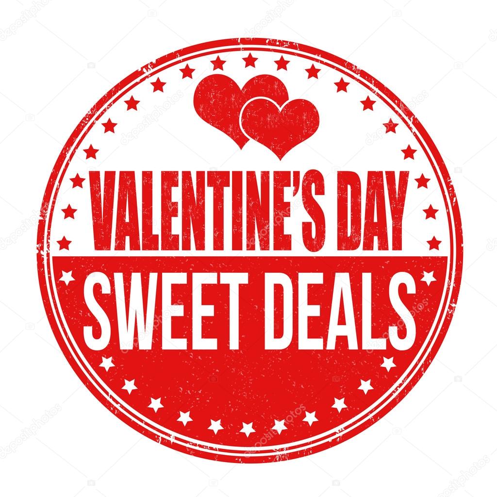 Valentines Day sweet deals stamp